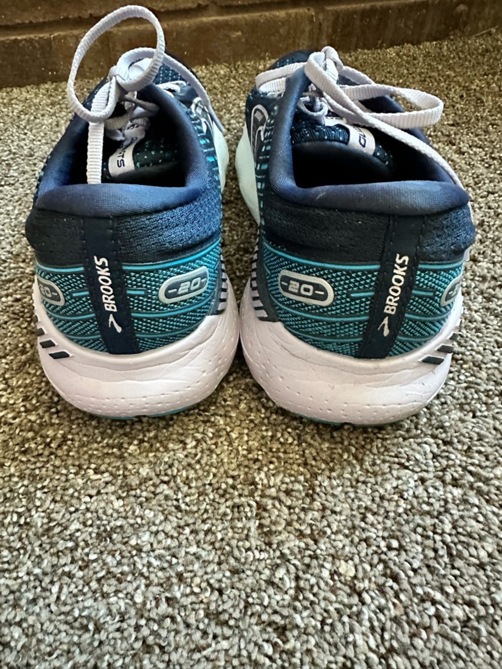 Brooks Glycerin GTS 20 Womens 8.5 Wide Blue Running Shoes Sneakers 1203701D499 - Picture 5 of 7